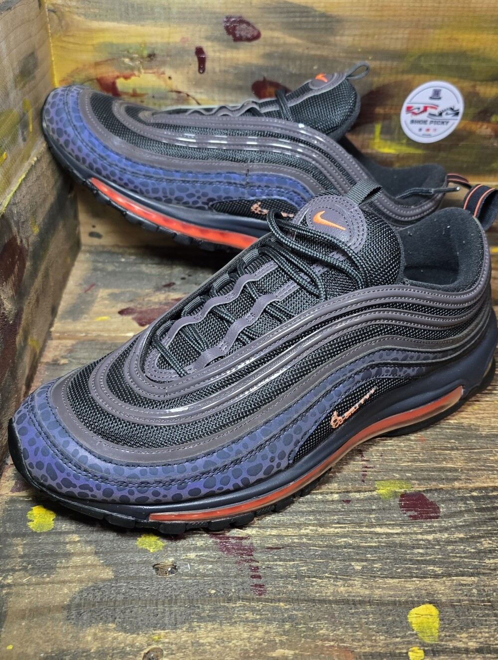 Air Max 97 SE Reflective Off Noir/Total Orange Mens Sz 11 BQ6524-001 Running